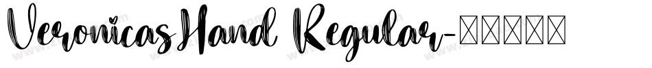 VeronicasHand Regular字体转换